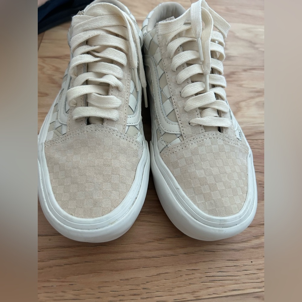 Vans Men's Beige Checkered Sneakers